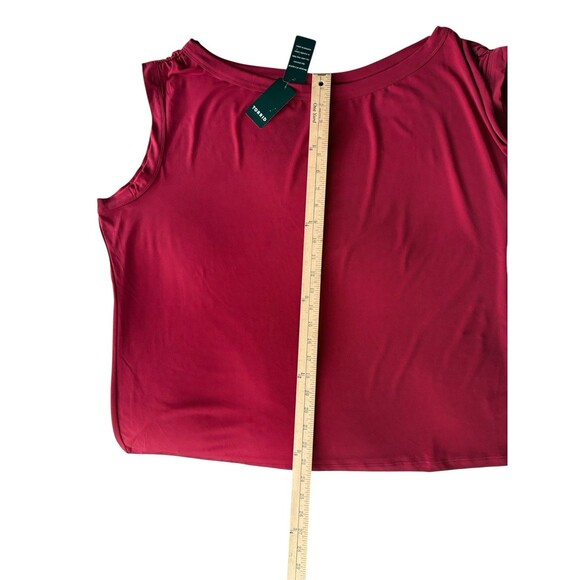 Torrid Studio Knit Off Shoulder Cowl Top Women's Size 1 Rhubarb Size 14/16 New! - Picture 9 of 13